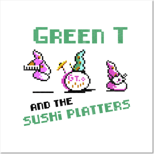 Green T and the Sushi Platters Posters and Art